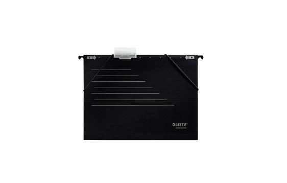 9411219 Leitz 19253095 Leitz Alpha hengemappe med strikk, sort pakke med 5 stk